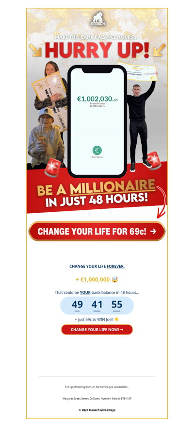 HURRY + be a MILLIONAIRE Joel! 👉