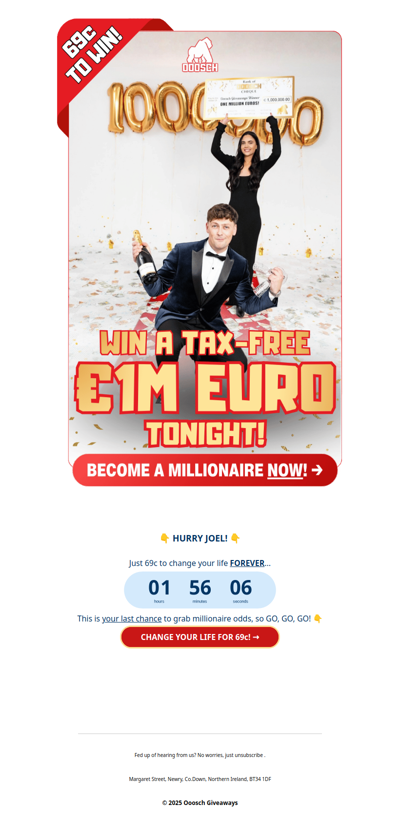 🤑 Win €1M in 2 HOURS Joel! 🤑