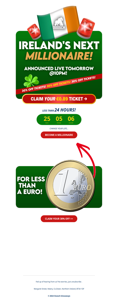 Fancy €1M EURO TOMORROW Joel?