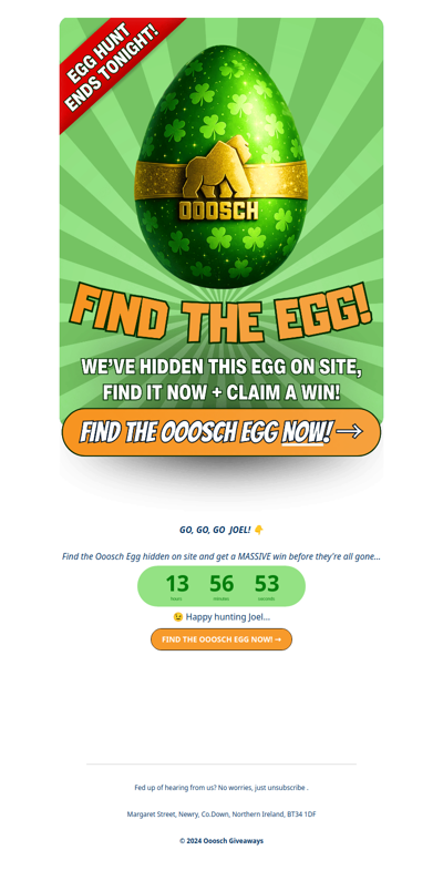 🐣 Treasure Hunt is LIVE Joel!