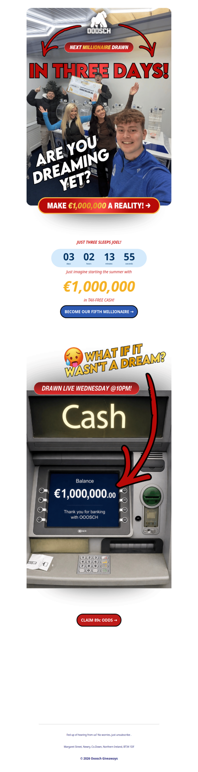 Just THREE Sleeps Joel! 😴