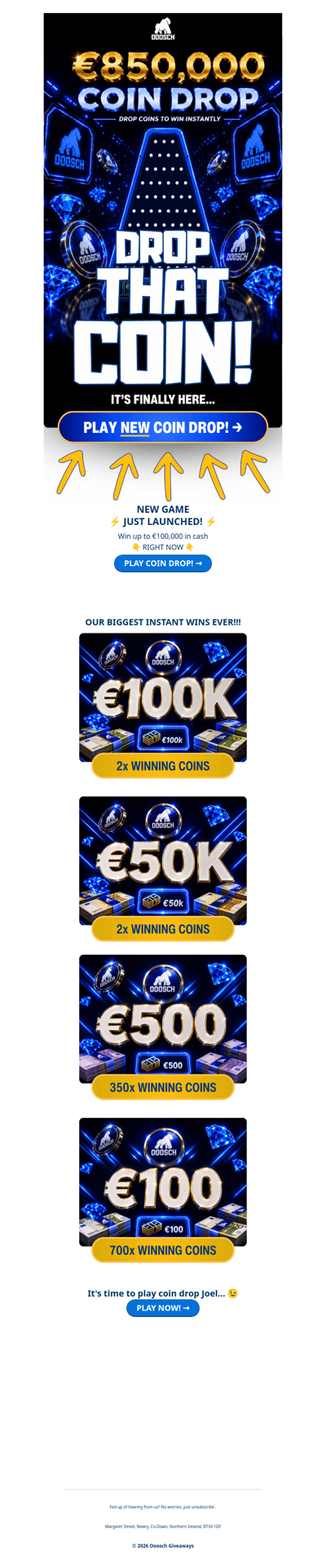 ⚡ COIN DROP NOW LIVE! →