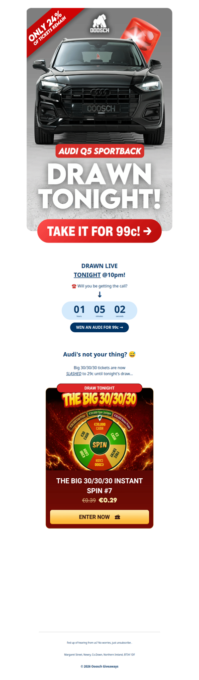 ⏰ ONLY ONE HOUR LEFT! →
