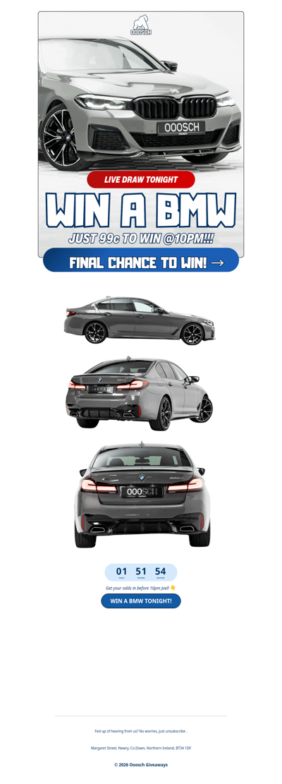 BMW up for grabs TONIGHT Joel! 👉