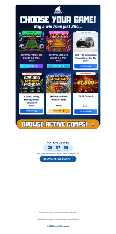 Get a WIN for 39 cents! 👉