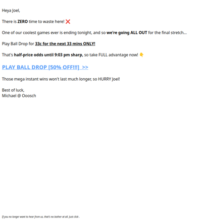 Next 33 mins ONLY Joel! 👉