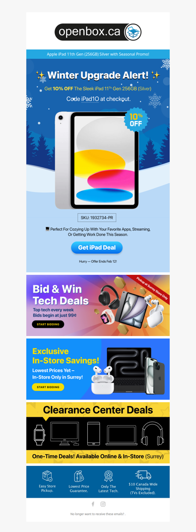 ❄️ Winter Deal: 10% OFF iPad 11th Gen 256GB!