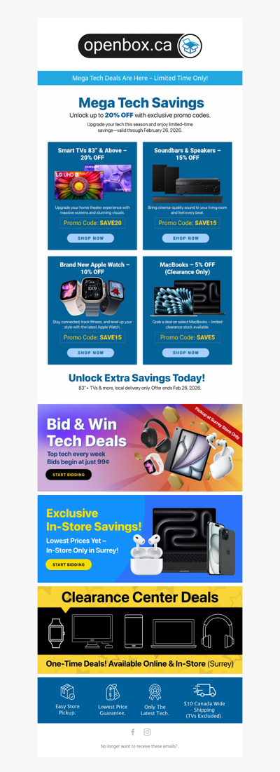 🎉 Mega Tech Savings – Up to 20% OFF!