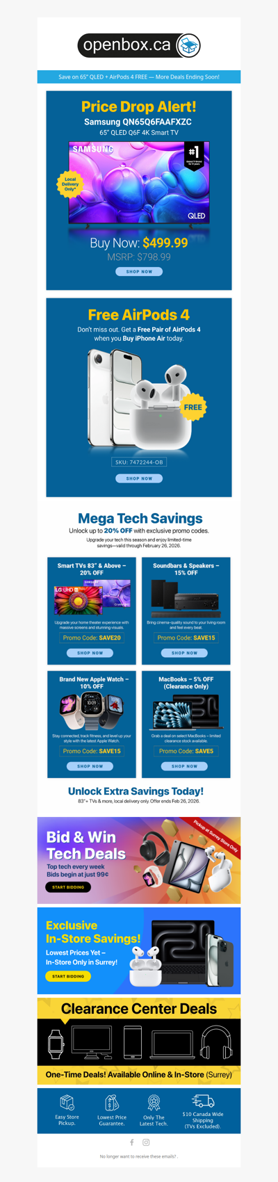 Price Drop Alert: 65” QLED & FREE AirPods 4 🎧