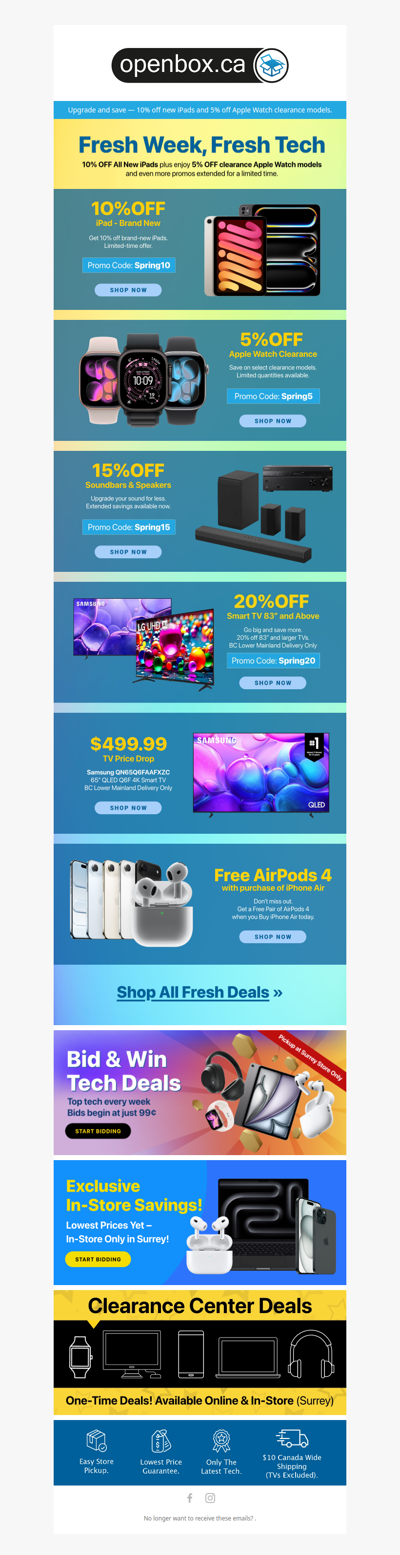 Fresh Week 🌿 10% OFF All New iPads