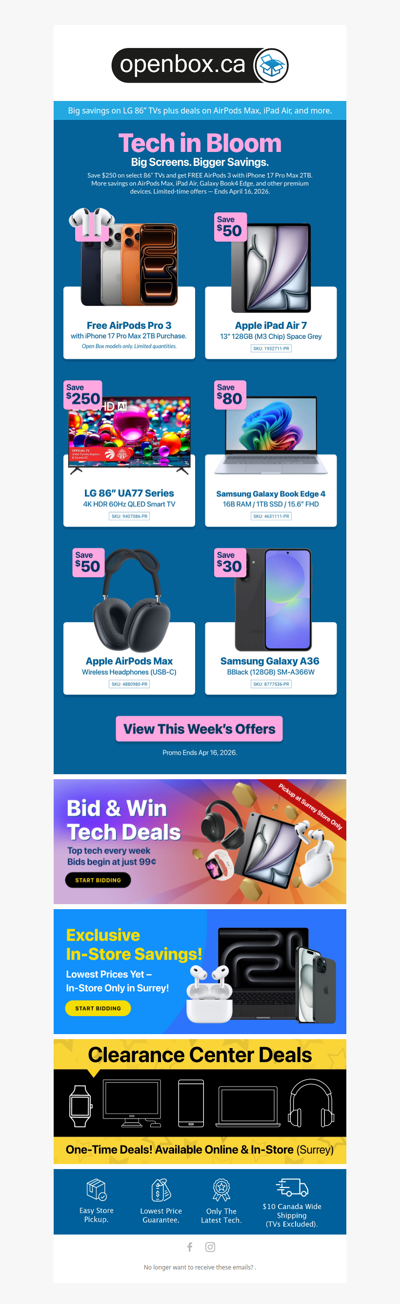 Save $250 on LG 86” TVs + FREE AirPods Pro 3 🎧