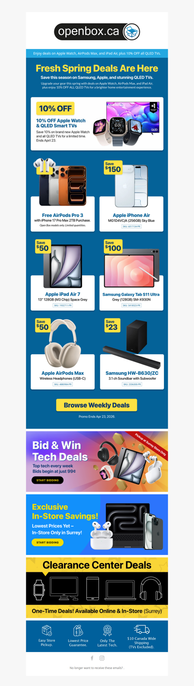 Save on Apple & QLED TVs — Spring Sale Ends Apr 23