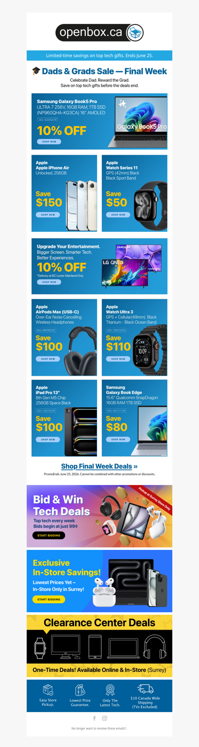 Dad Approved. Grad Ready. Final Week Savings 🎁