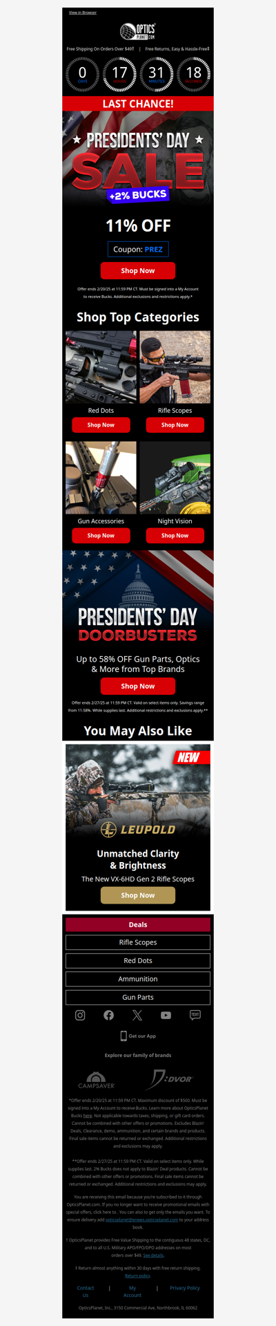 🦅 LAST CALL! Presidents' Day Deals 🦅