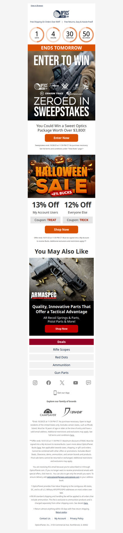 The Zeroed in Sweepstakes Ends Tomorrow 👉