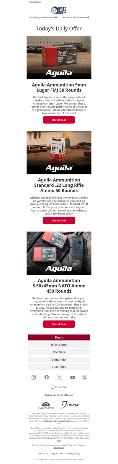 Huge Savings on Featured Aguila Ammunition!