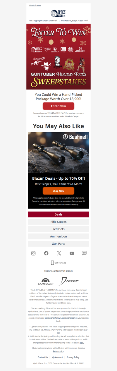 The GunTuber Holiday Picks Sweepstakes 👉