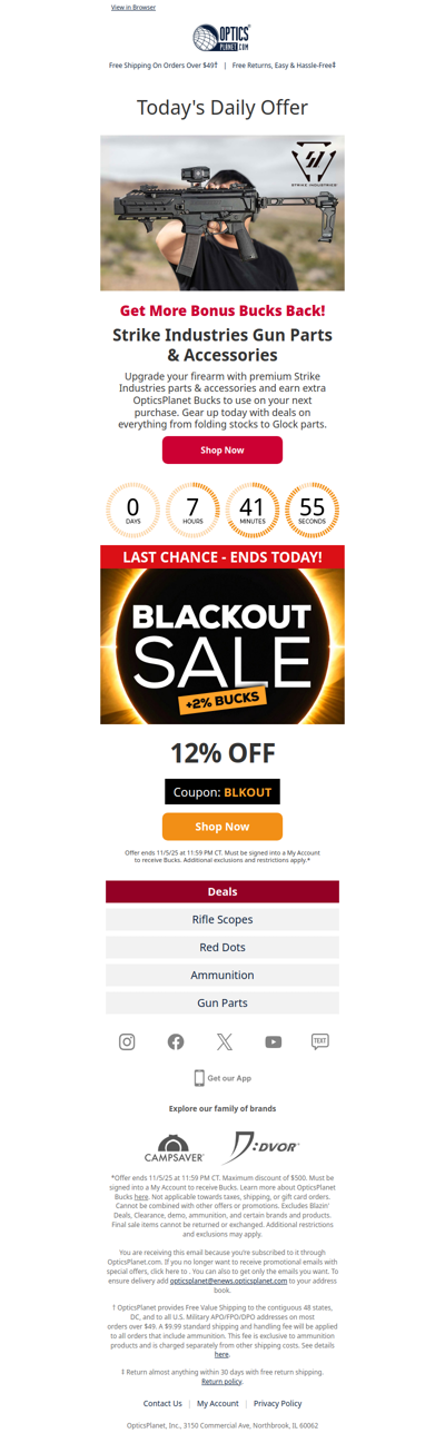 Strike Industries Bonus Bucks Bonanza 💵