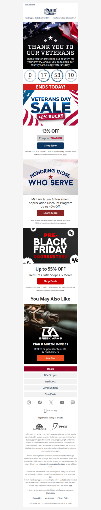 Final Hours: Veterans Day Savings End Tonight