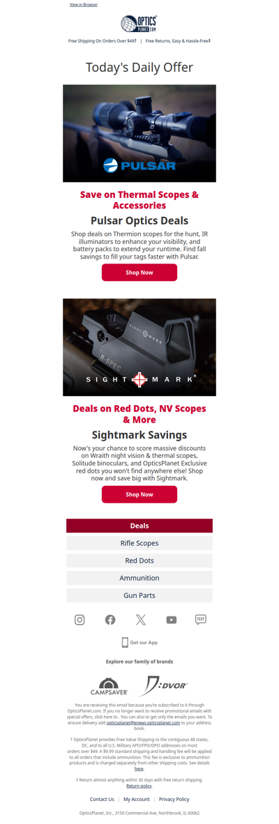 Must-Have Markdowns on Pulsar & Sightmark Optics