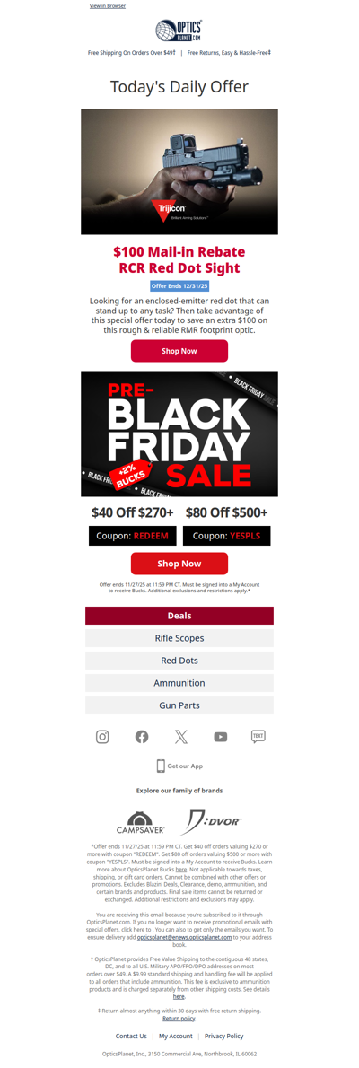 Trijicon RCR Reflex Red Dot Sight