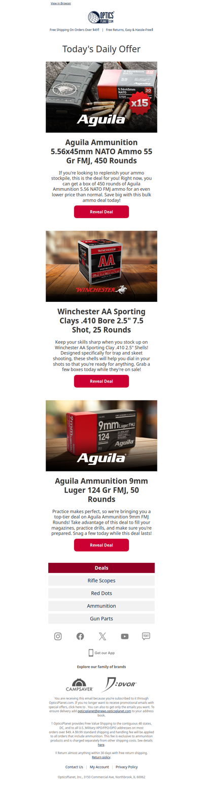 Huge Savings on Ammo from Aguila & Winchester!