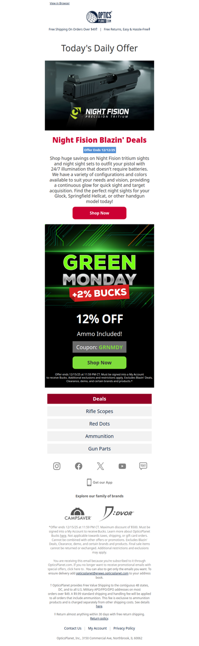 Deals on Night Fision Pistol Sights