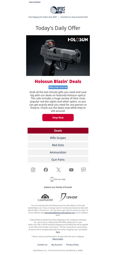 Huge Savings on the Hottest Holosun Optics