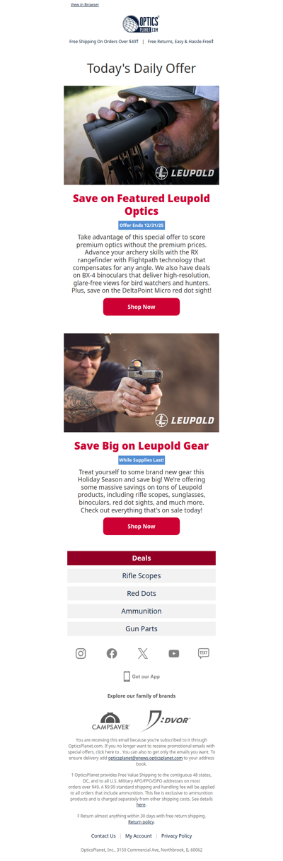 Huge Savings on Tons of Leupold Optics & Accessories!