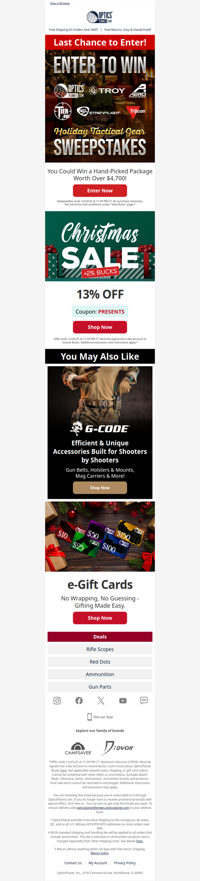 🎄Holiday Tactical Gear Sweepstakes🔫