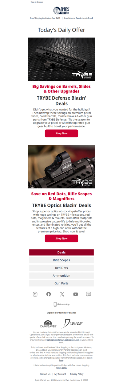 Blazin' Deals on TRYBE Gun Parts & Optics 🔥