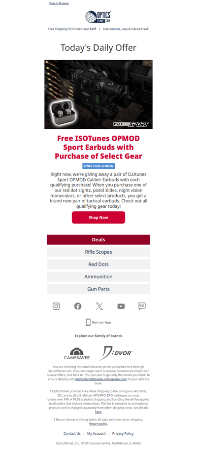 Get Free ISOTunes OPMOD Earbuds!