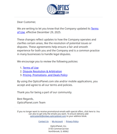 Important: Update to Our Terms of Use & Policies