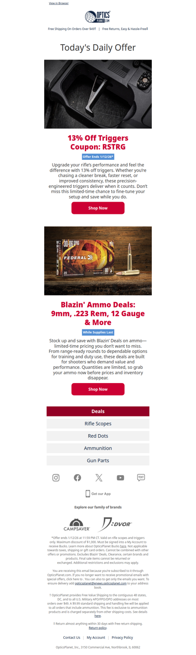 13% Off Triggers with Code!