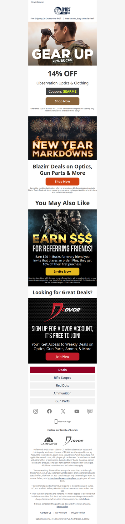 Get 14% OFF Observation Optics & Clothing