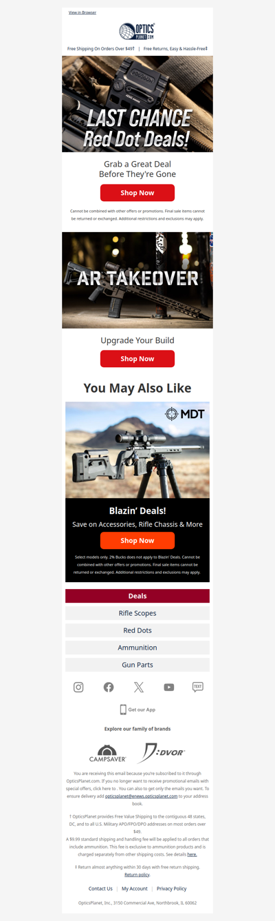 Last Chance Red Dot Deals!