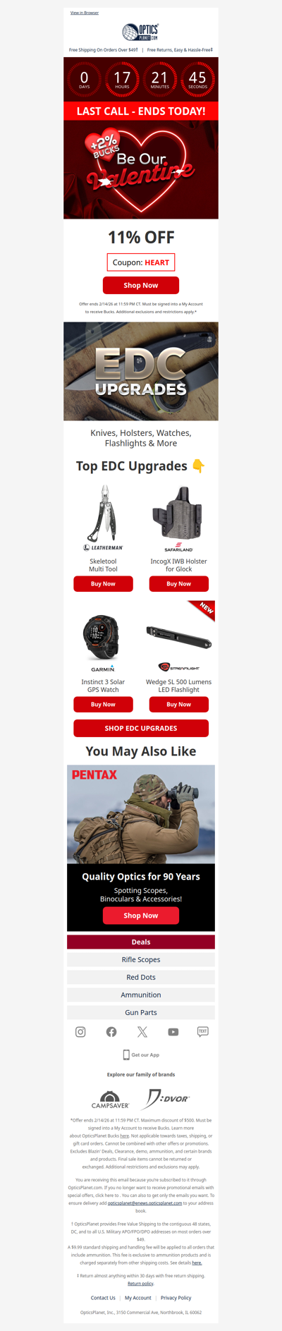 💓 Last Call: Valentine's Day Sale Ends Tonight! 💓