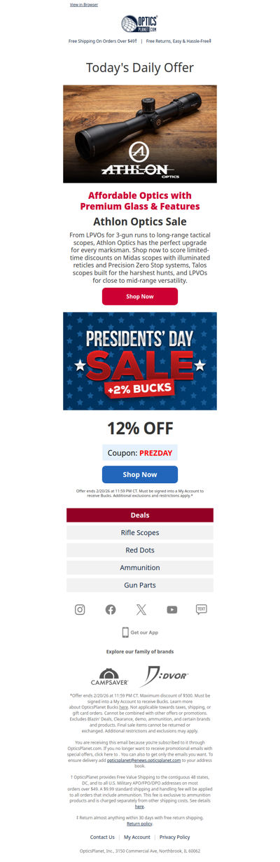 Athlon Optics Rifle Scopes & LPVOs on Sale Now!