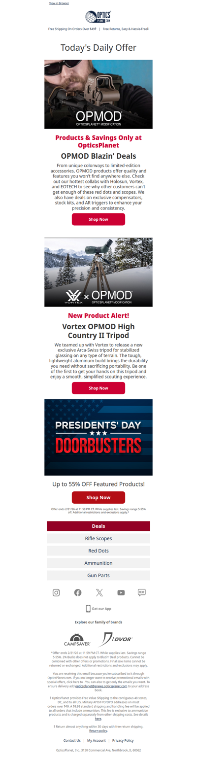 🔥 Blazin' Deals on OPMOD Exclusive Optics & Accessories