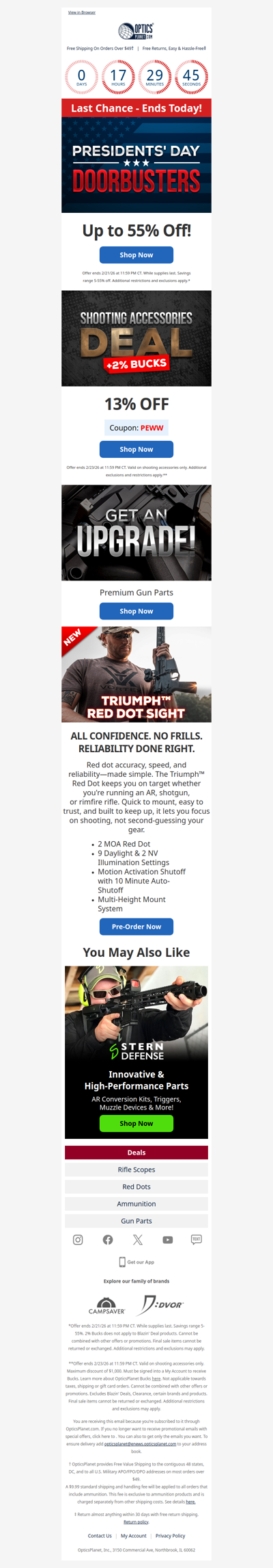 🚨 Last Chance – Presidents' Day Doorbusters 💥