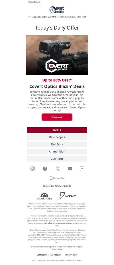 🔥 Covert Optics Blazin' Deals!