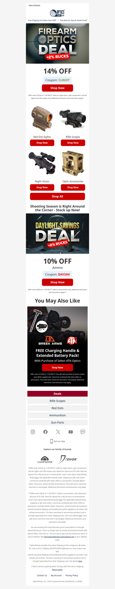 14% OFF Tons of Optics Ends Today 🚨