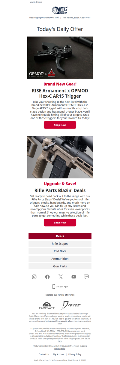 🆕 RISE Armament x OPMOD Hex-C Trigger!