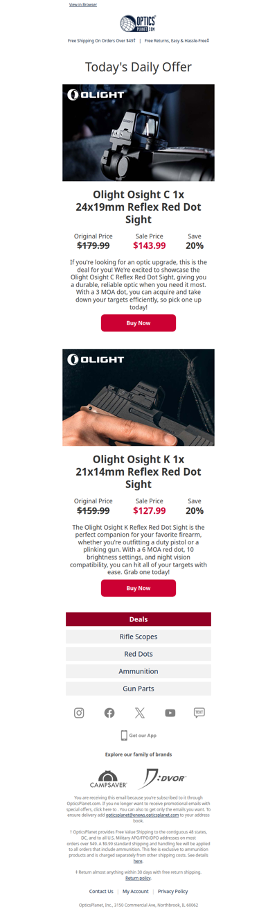 New Olight Osight Reflex Sights!