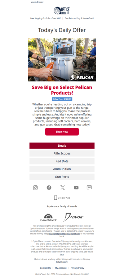 Save BIG on Select Pelican Products!