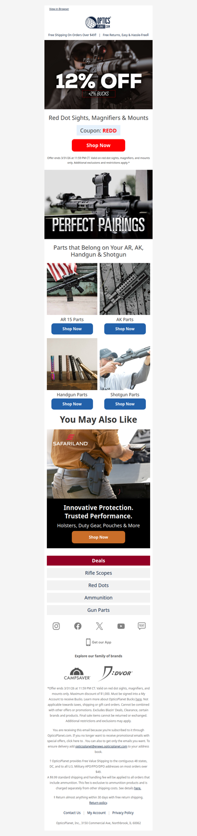 12% OFF Red Dots, Magnifiers & Mounts 🎯