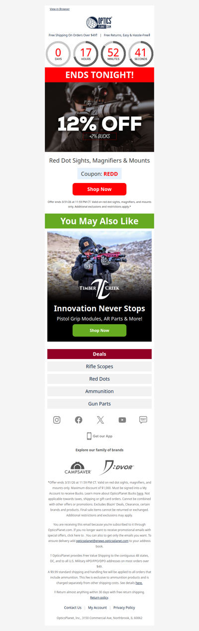 🚨 Red Dot Red Alert – Savings End Tonight!