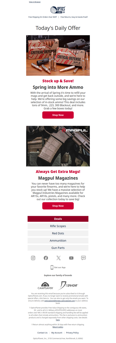 Save on Ammo & Magpul Magazines 💥