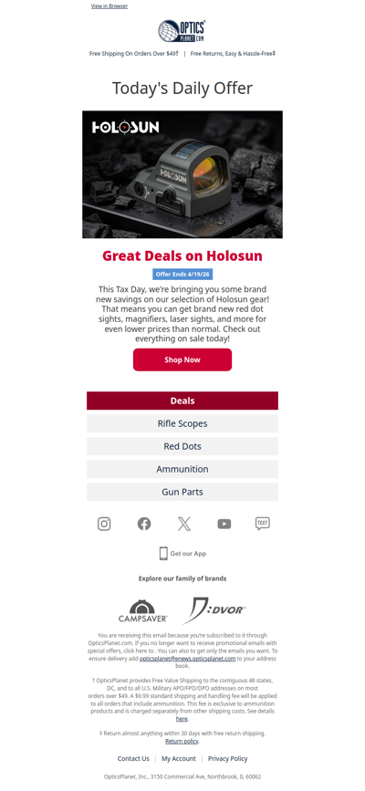 Tax Day Holosun Savings 💸