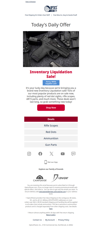 Inventory Liquidation Sale!
